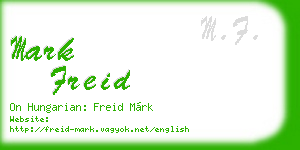 mark freid business card